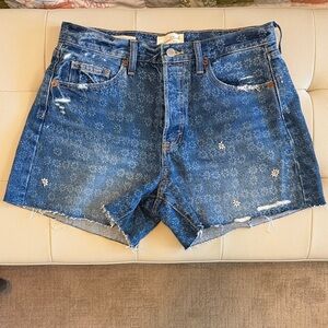 Universal Thread Floral Distressed Jean Shorts